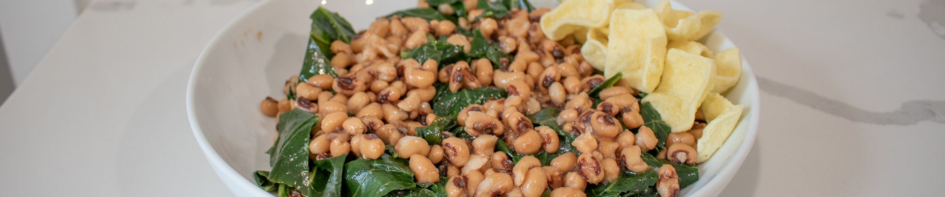 Greens and Black Eyed Peas - Simply 7 Snacks